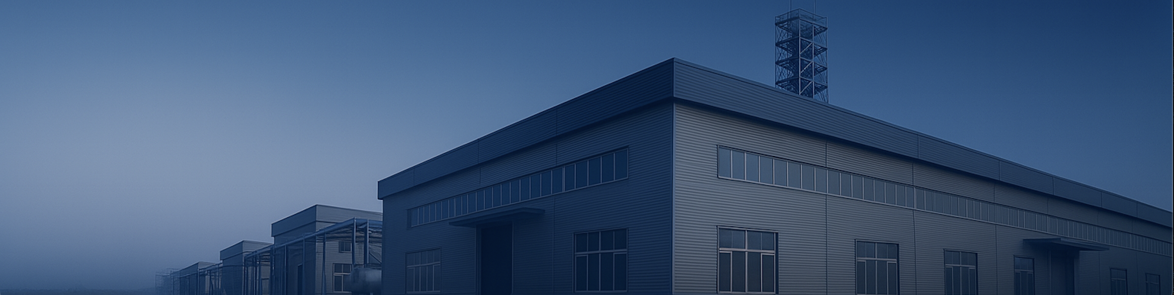 Clean, modern lab glassware and stainless production line indicating quality and scale